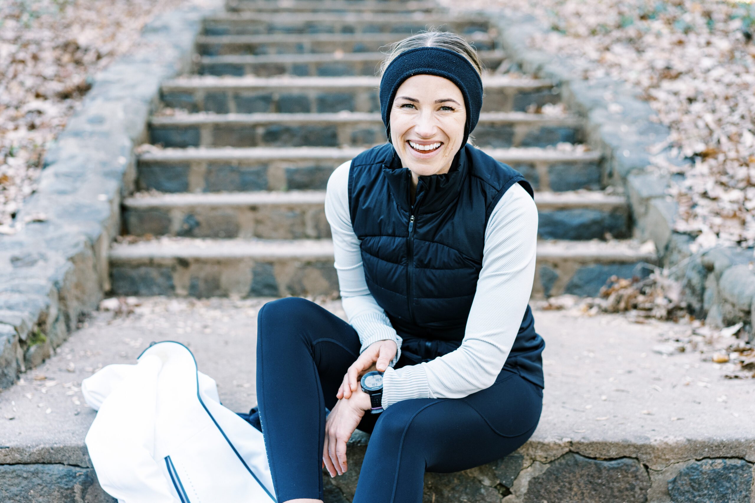 TeriLyn Adams running and sharing what to wear running in the cold