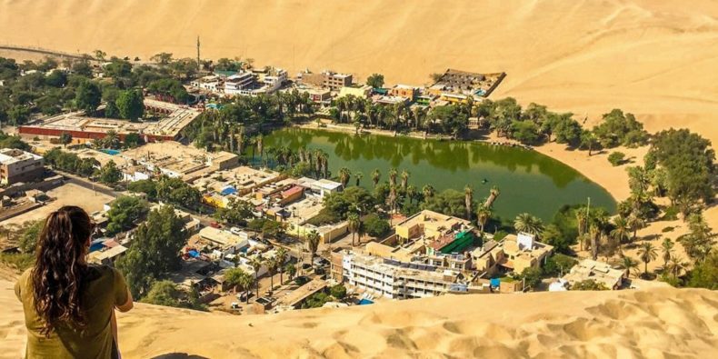 huacachina with a solo woman traveler