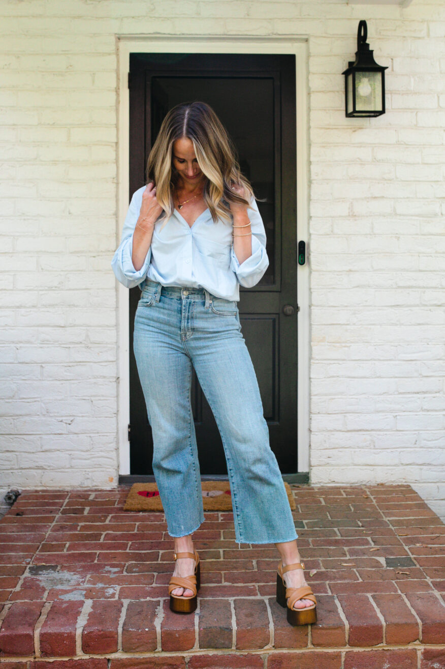 Button Down Tunic with jeans