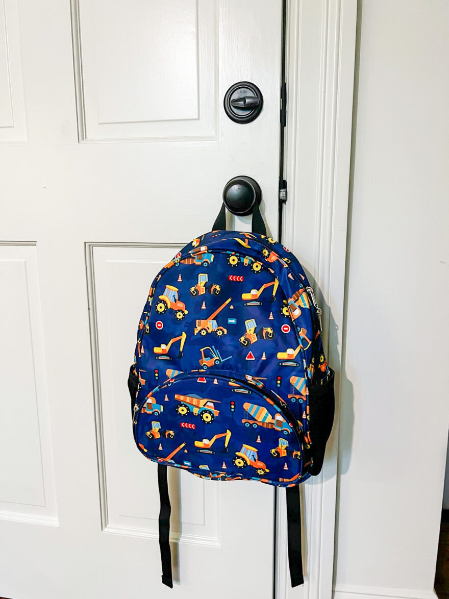 backpack hanging one of the Back to School Essentials for Kids