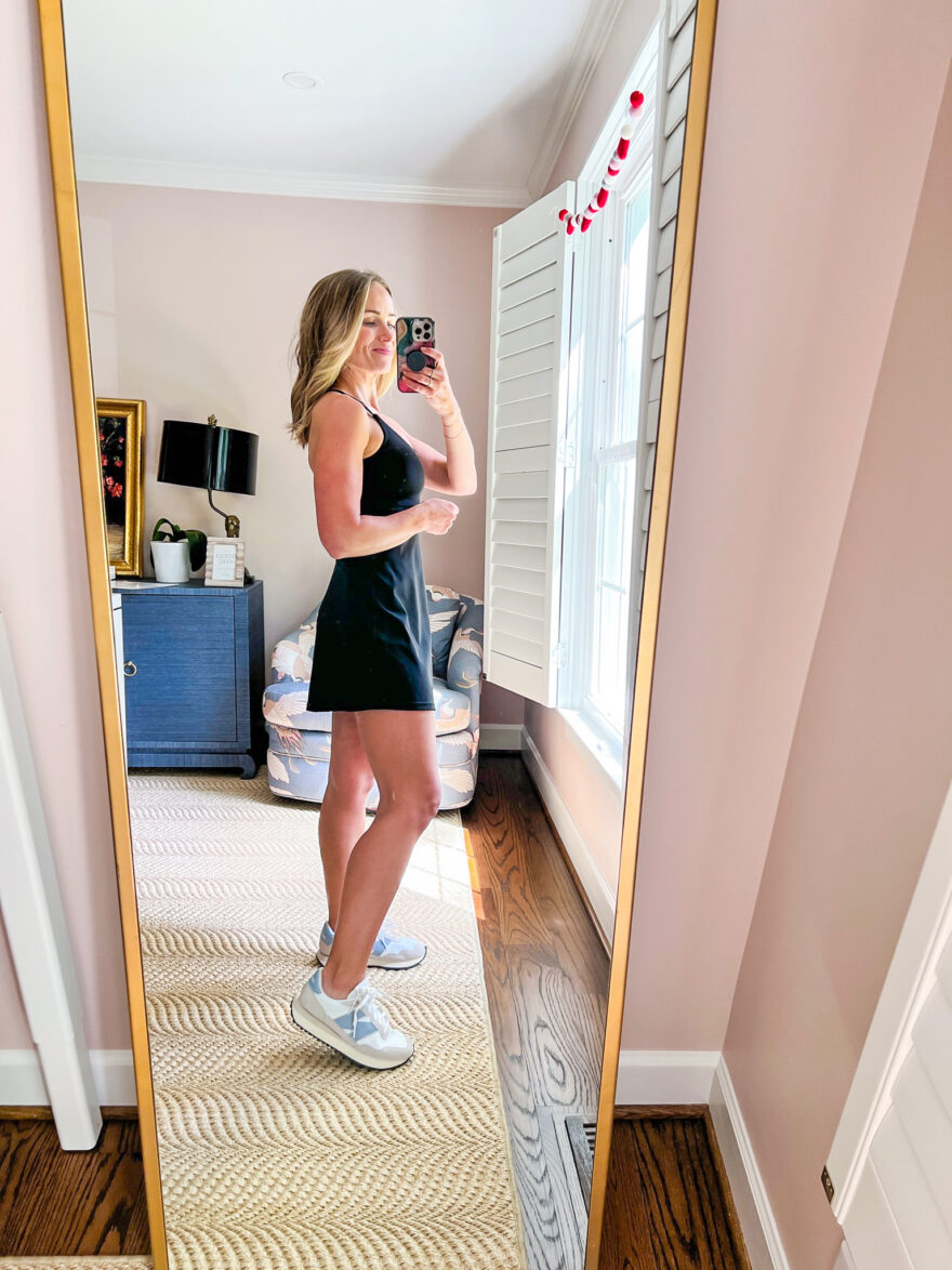 TeriLyn Adams wearing Athleisure Tennis Dress