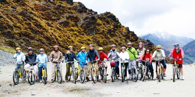 Bicicletas en el Inca Jungle Trek