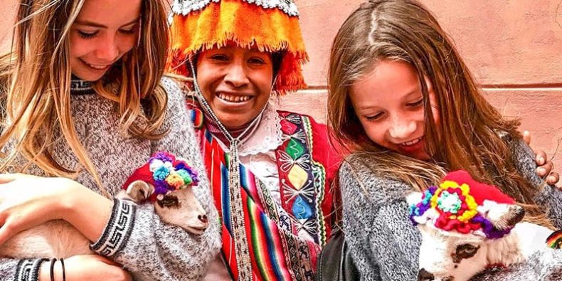 kids enjoying family tours to peru