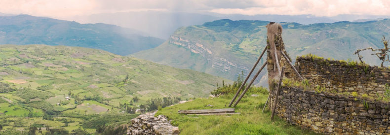 kuelap ruins in chachapoyas, accessible by cable cars