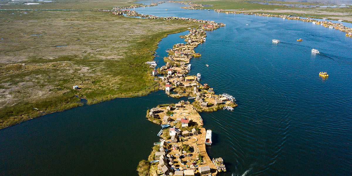 lake titicaca from above