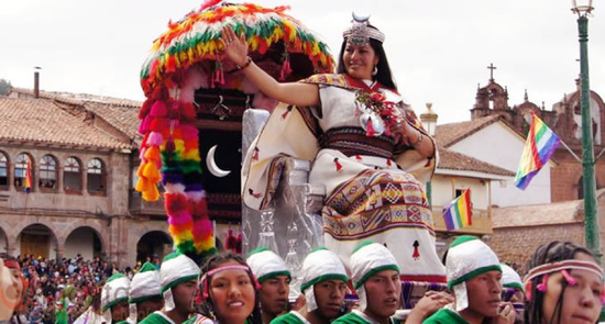 Inti Raymi Festival - Coya being carried