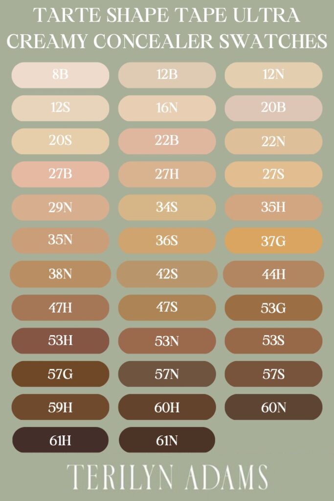 concealer swatches