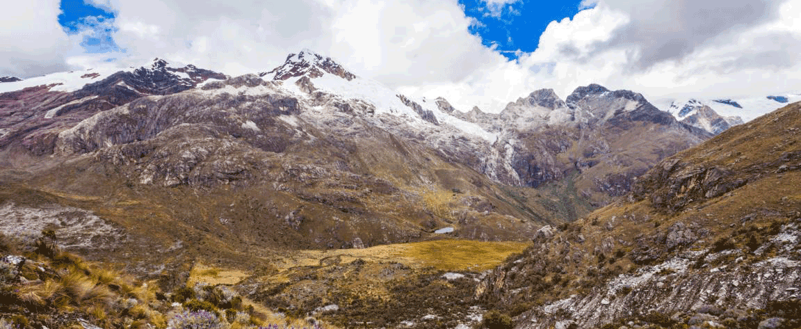 Snow-capped mountains on the way to Colca Canyon in Arequipa region, Peru 