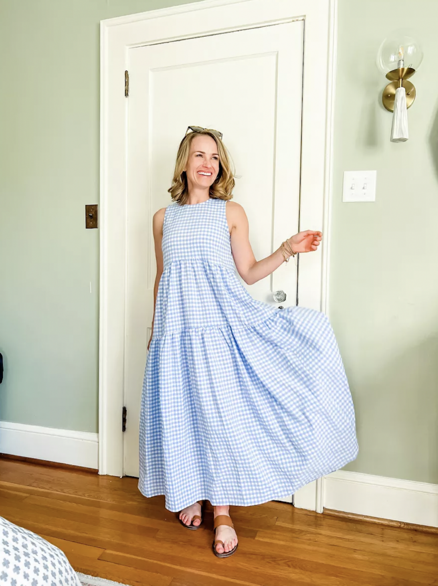 blue gingham dress | 5 Must Have Dresses for a Timeless Flattering Wardrobe