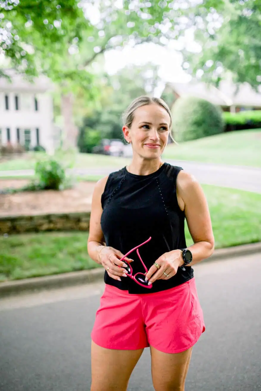 Woman before running