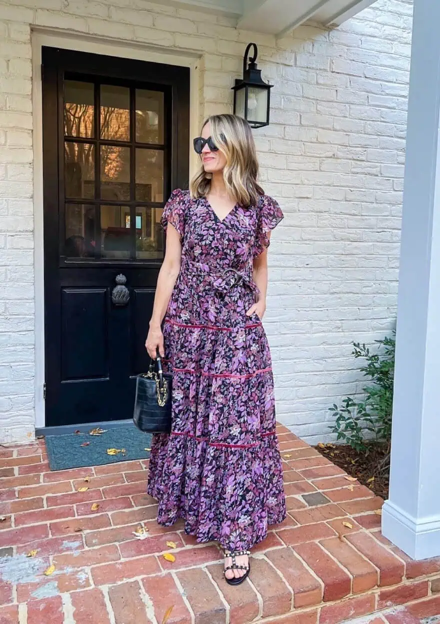 Woman wearing maxi dress 