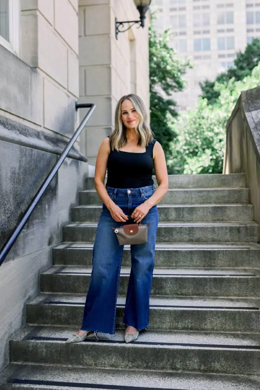 How to Style Wide Leg Jeans (and what shoes to wear with them)